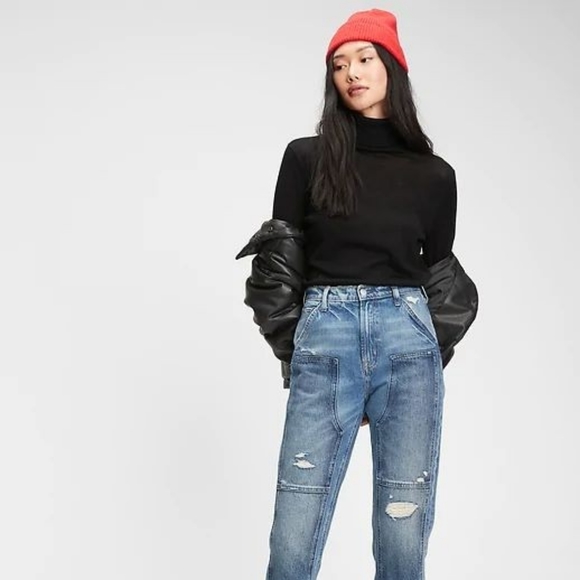 gap black turtleneck sweater